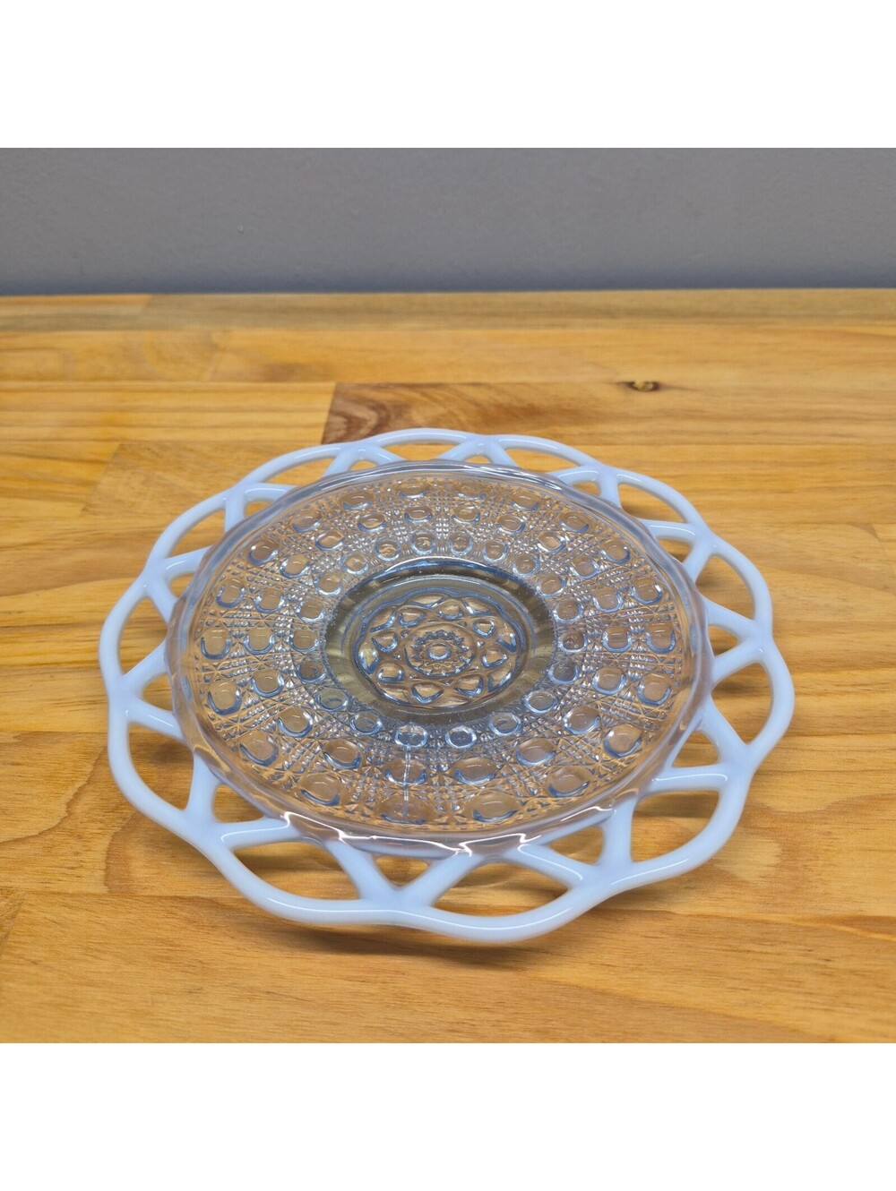 Imperial Sugar Cane Light Blue and White Decorative Plate